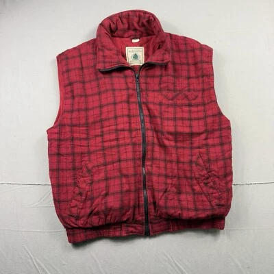 NORTHWEST TERRITORY - Chaleco de invierno hinchado a cuadros rojo negro leñador, grande para hombre Foto 1 de 4