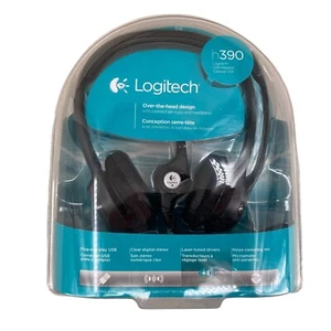 Logitech Headset Headphones & Microphone H390 USB Computer New in Box - Picture 1 of 9
