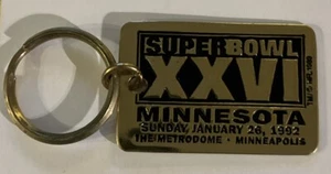 SUPER BOWL XXVI Vintage Schlüsselanhänger 1992 Metrodome nie benutzt - Bild 1 von 2