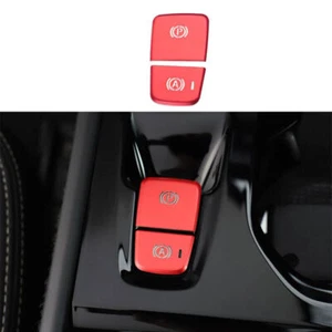 For Volvo XC40 2019-2022 Red Alu. Electronic Handbrake Panel Button sticker Trim - Picture 1 of 9