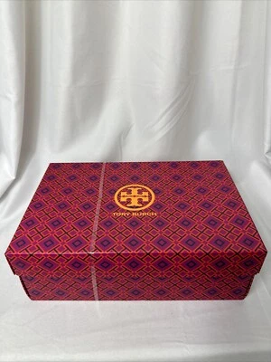 NUEVO Tory Burch Logo Rosa Púrpura Regalo Zapatos Caja 11.5”X7.5”X4” Foto 1 de 4