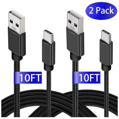 2X10FT Galaxy S9 Plus S9 Note 8 USB-C Type C FAST Charging Sync & Charger Cable - Image 1 of 4