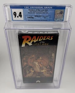 Raiders of the Lost Ark (1989) VHS - New Sealed Watermark Graded CGC 9.4 A - Picture 1 of 11