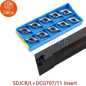 Inserto de aluminio índice DCGT070204-AK + SDJCR16H07 16x100 mm soporte de herramientas de torno - Imagen 1 de 6