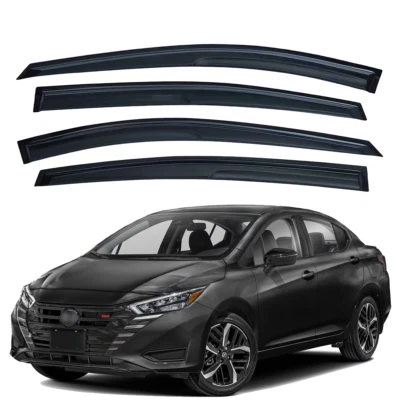 Tape-on Window Vent Visor Side Window Deflector for 2020-2025 Nissan Versa Sedan Foto 1 de 4
