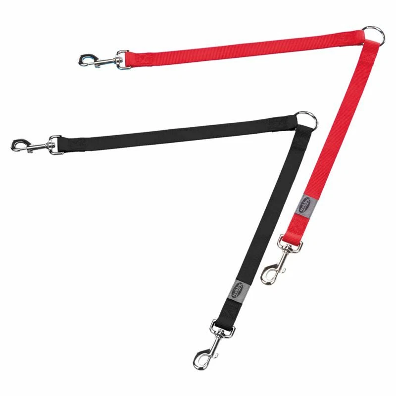 Nobby Koppel CLASSIC 2x 30/40/45 cm lang - Nylon Hundeleine Leine Doppelleine