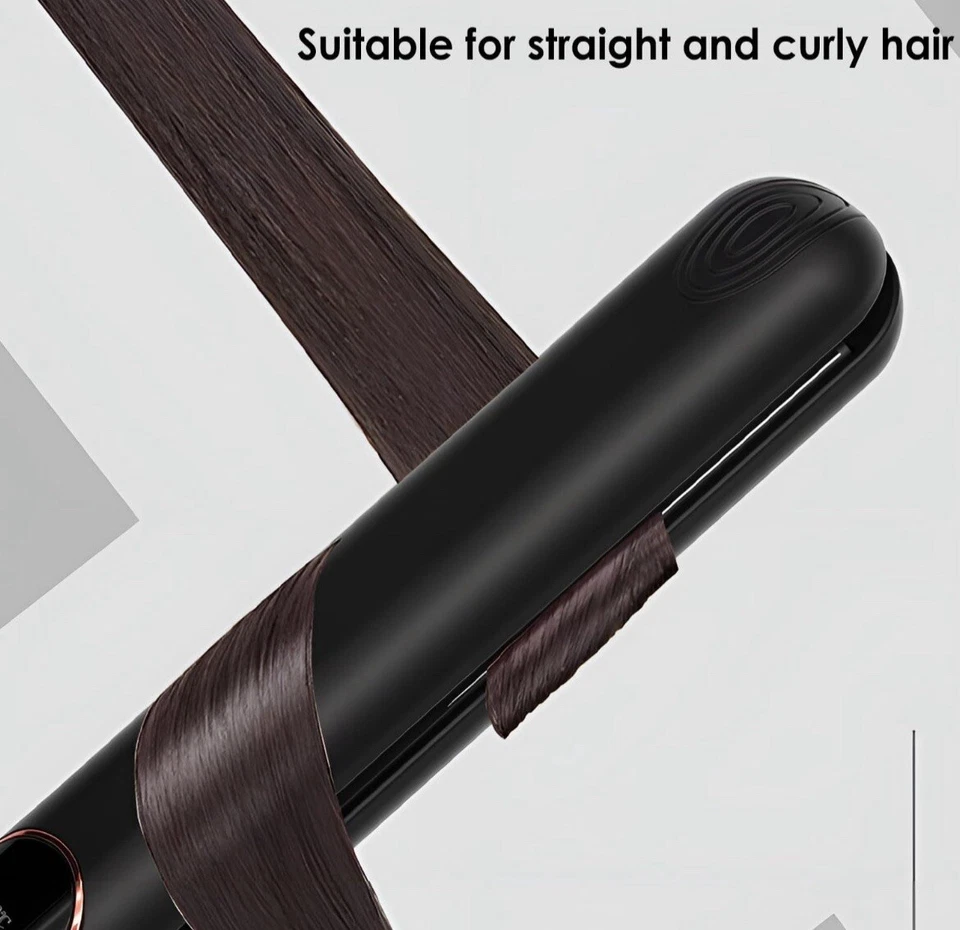 2in1 Hair Straighteners Ceramic Plates Straightener Curler Salon - professional  - Image 1 of 4