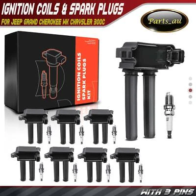 8x Ignition Coils & 16x Spark Plugs for Jeep Grand Cherokee WH WK Chrysler 300C - image 1 of 4