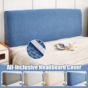 Knitting Jacquard Bed Headboard Elastic Cover Soft Slipcover Dustproof for Bed - Picture 1 of 15