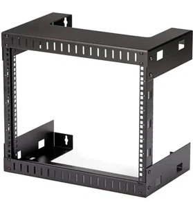 StarTech 8U Open Frame Wallmount Equipment Rack - 12in Deep - 177 lb - Black - Picture 1 of 7