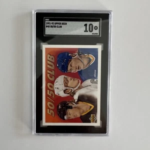 1991 -92 Upper Deck The 50/50 Club Lemieux Gretzky Hull #45 NHL SGC 10 Gem Mint - Picture 1 of 2