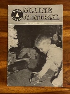 Maine Central Railroad Magazine December 1955 Trains Locomotives Christmas Vtg - Picture 1 of 4