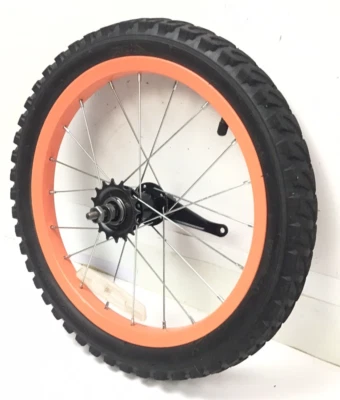 Bicicleta 16" Trasera Naranja Rueda Posavasos Freno y Neumático 1.95" Bicicleta Niños #C67 Foto 1 de 3