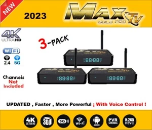 3-Pack MAXTV GOLD PRO 5G 4K Ultra-HD Box + ANDROID 9.1 (2023) UPDATED, POWERFUL - Picture 1 of 3