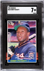 1985 Donruss - #438 Kirby Puckett (RC) SGC Graded 7 NM - Picture 1 of 2