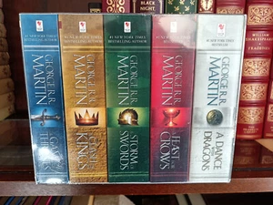 GAME OF THRONES_George RR Martin_5-vol Box Set_PB_Sealed_New - Picture 1 of 5