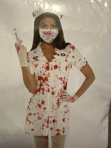 Bloody Nurse Uniform Halloween Costume Kit - Women Large/Extra Large - Picture 1 of 5