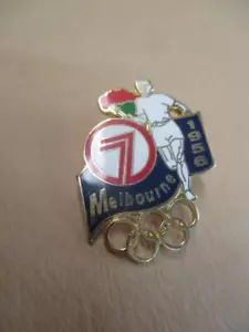 Badge, pin, 1956 Melbourne Olympics, Channel 7, press badge, vintage - Picture 1 of 4