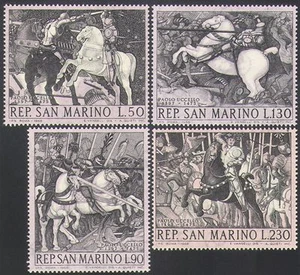 San Marino 1968 Ucello/Artist/Painting/Knights/Horses/Battle/Art 4v set (n34878) - Picture 1 of 1