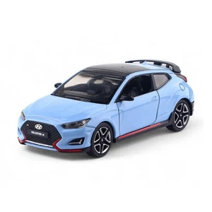 Hyundai Veloster N 1:38 Diecast Model Car Blue Pull Back Toy - Picture 1 of 6
