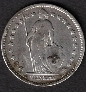 MONEDA SUIZA 1 FRANCO 1875 - PLATA - Picture 1 of 2