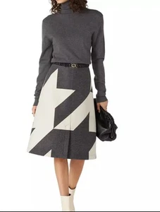 Boss Hugo Boss Vitala Rock grau weiß 100% Schurwolle bedruckt - Bild 1 von 4