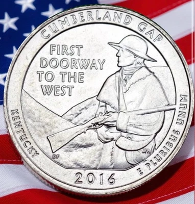 2016 D Cumberland Gap Quarter Circulated ATB U.S. Mint Collectible 🪙 Coin - Image 1 of 4