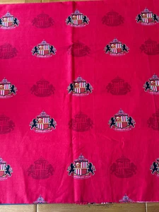 SUNDERLAND Crest Football Club SFC Fabric Remnant 31"W x 32"L FC Footy Red - Picture 1 of 2