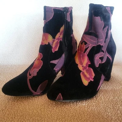 Botines Steve Madden Emison Terciopelo Floral - Talla 8 Foto 1 de 4