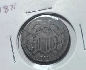 1871 two cent piece - Picture 1 of 2