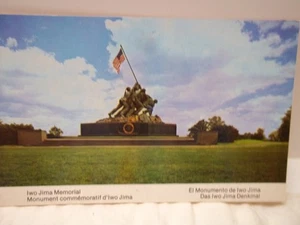 Vintage Postkarte Iwo Jima Statue Marine Corps Kriegerdenkmal Arlington Virginia - Bild 1 von 2