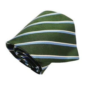 Corbata Brooks Brothers Makers patrón de rayas verdes para hombre corbata de seda - Imagen 1 de 6