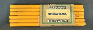 Vintage Dixon Special schwarz 312 Bleistifte 12 Stück ungespitzt NOS selten - Bild 1 von 7