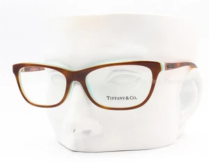 Tiffany TF 2078 8164 Eyeglasses Glasses Brown Tortoise on Blue 53-16-140 No Case - Picture 1 of 8