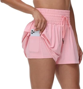 Women Flowy Shorts Athletic Gym Yoga Workout Tennis Skirts XS Pack Of 3 - Picture 1 of 4