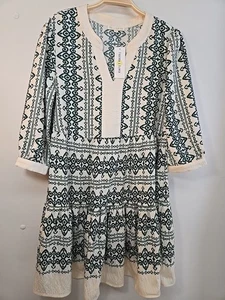 Neu mit Etikett Anthropologie Fig And Flower Gr. M elfenbeingrün fließend knielanges Kleid  - Bild 1 von 9