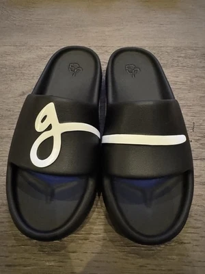John Geiger EVA Slides BLACK WHITE Size 10 NEW - Image 1 of 3