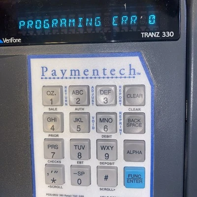 VeriFone TRANZ 330 Credit Card Terminal With Power Adapter MAPP - Image 1 of 4