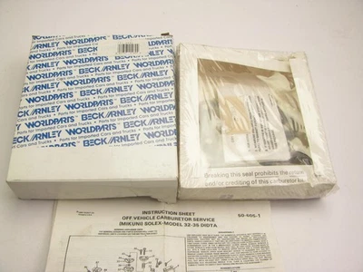 Beck Arnley 162-9602 Carburetor Rebuild Kit for 1987-88 Mazda B2600 Solex 32-35 - Image 1 of 4