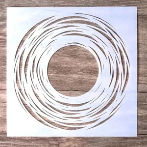 (S47) SWIRLS, CIRCLE stencil reusable. Painting, card making cakes scrap-booking - Picture 1 of 5