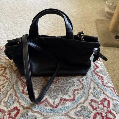 Madewell Black Small Side Cinched Leather Bag VGUC - Image 1 of 4