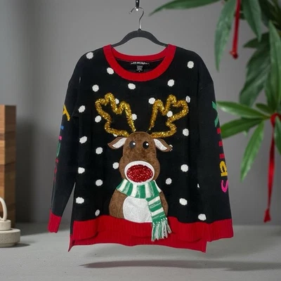 Suéter M de vacaciones de Navidad para mujer de United States Holiday Rudolph Sweater Foto 1 de 4