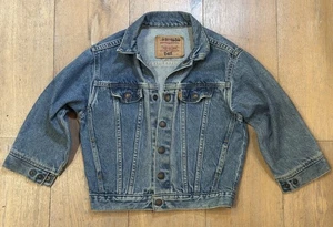 Vintage Levi’s Orange Tab Denim Trucker Jacke 74027 USA Kinder Größe 6 - Bild 1 von 14