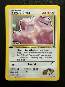 Carta Pokemon KOGA’S DITTO - WOTC - 1° Edizione - Sfida Palestra - 10/132 NM (A) - Foto 1 di 10