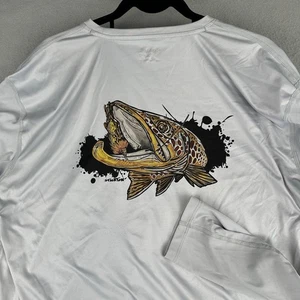 Camisa Simms Para Hombres 2XL Gris Solarflex Tech Camiseta Serie Artista Marrón Trucha Guía VER - Imagen 1 de 13