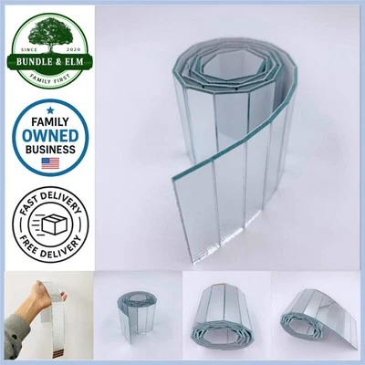 Azulejos de espejo de vidrio 1/2 x 2 pulgadas rectangulares autoadhesivos para decoración artesanal Foto 1 de 4