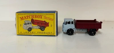 Camión volquete Bedford Matchbox #3 1961-1964 Reino Unido en caja D original Foto 1 de 4