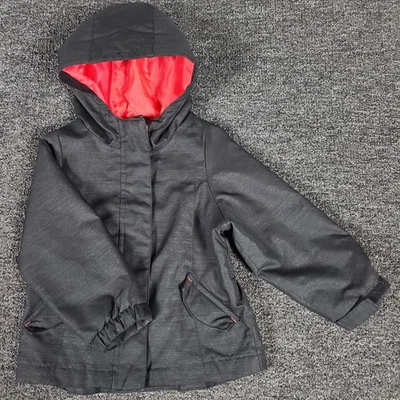 Chaqueta para Niñas 3T Negra Cremallera Completa Con Capucha Cherokee Exterior Invierno Escuela Ligera Foto 1 de 4