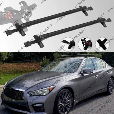 For INFINITI	Q50 4Door Top Roof Rack Cross Bar Cargo Luggage Carrier w/Lock US - Imagem 1 de 4