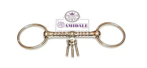 AMIDALE HORSE BIT MOUTHING / BREAKING BIT con TASTI GIOCATORE ALTA QUALITÀ S/S NUOVO CON ETICHETTE - Foto 1 di 3